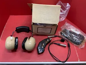 David Clark Beige Aviation Headset Model H8350 with Belt Station